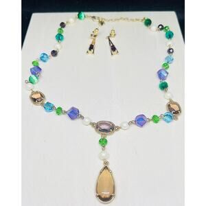 Carol Lee necklace, Vintage earrings vintage necklace, vintage jewelry,